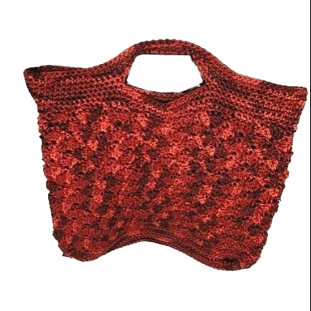 Boho - Crocheted Nylon Thread Handbag Tote